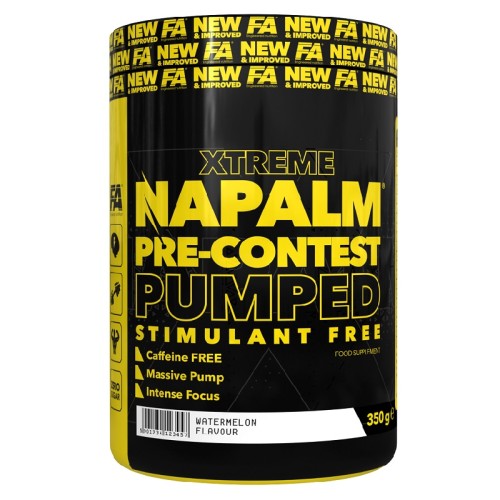 FA Nutrition Napalm Pre-Contest Pumped Stimulant Free, 350 Grams